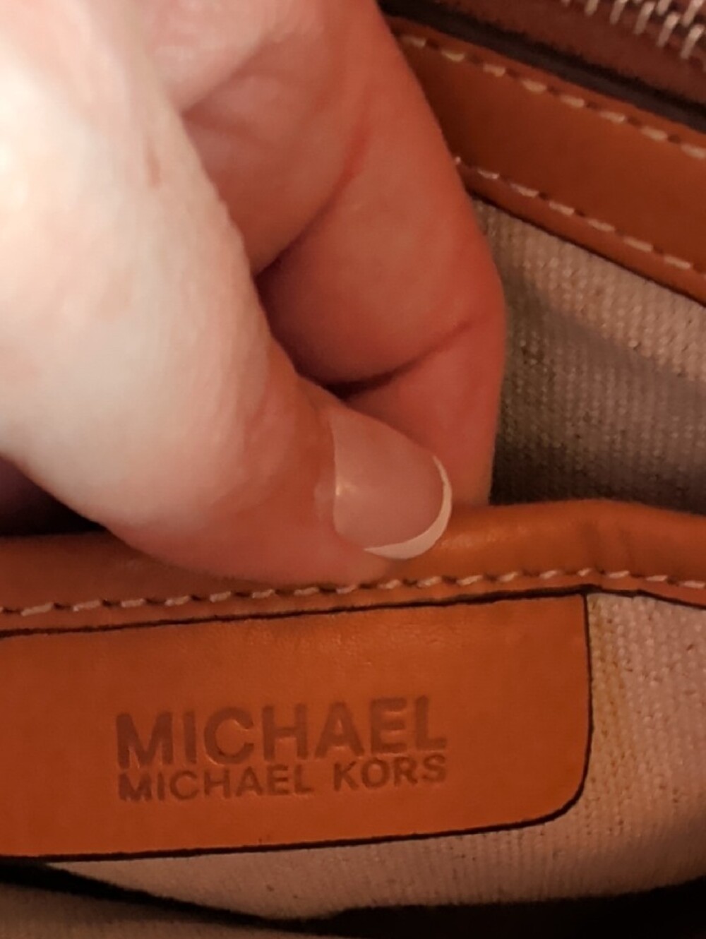 Vintage MICHAEL Michael Kors Tan Leather Tote with Front Zips & Dustbag - Picture 11 of 13